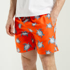 Shorts Orange Turtle