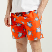 Shorts Orange Turtle
