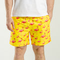 Shorts Yellow Flamingo