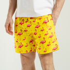 Shorts Yellow Flamingo