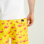 Shorts Yellow Flamingo