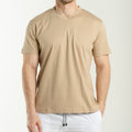 V Neck T-Shirt Cream