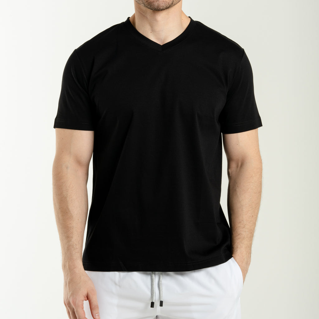 V Neck T-Shirt Black