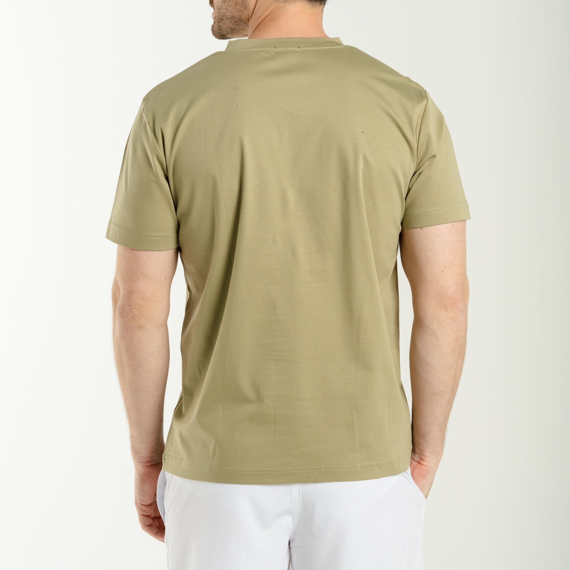 V Neck T-Shirt Olive Green