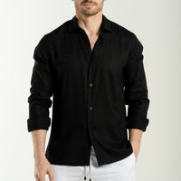 Linen Shirts -Black