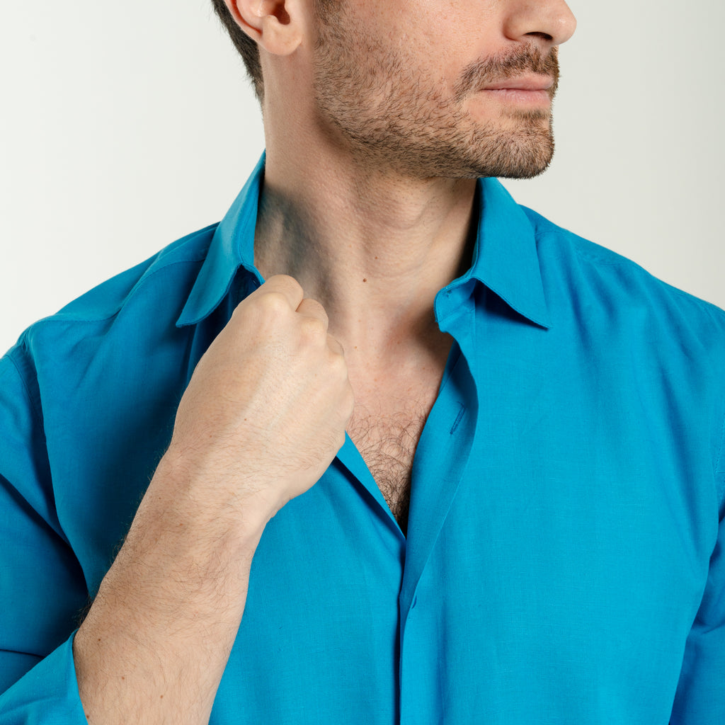 Linen Shirts -Blue
