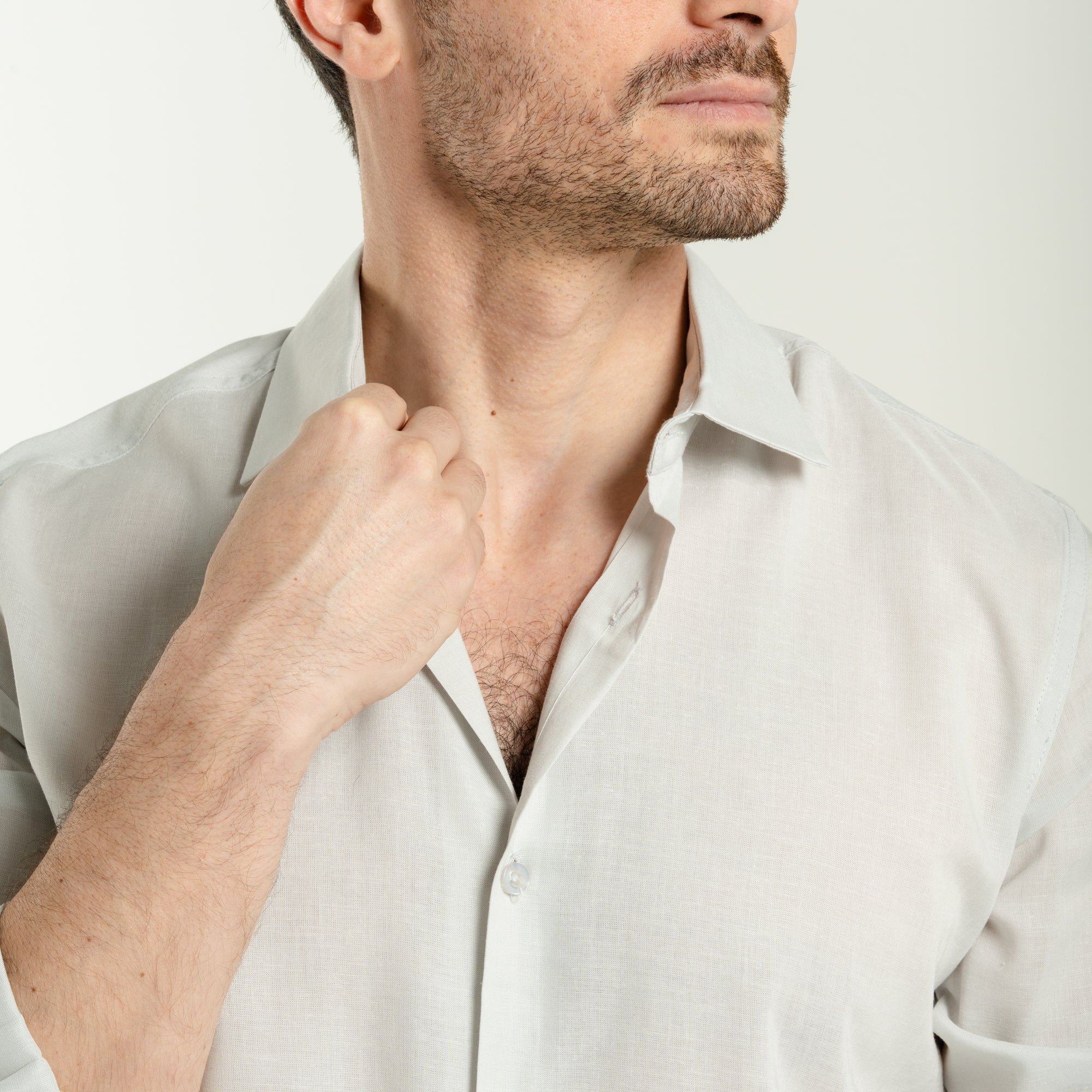 Linen Shirts -Light Grey